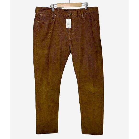 J Crew Flex Slim Fit Straight Leg Corduroy Pants Mens Size 34x30 Brown NWT $98 - Picture 6 of 14